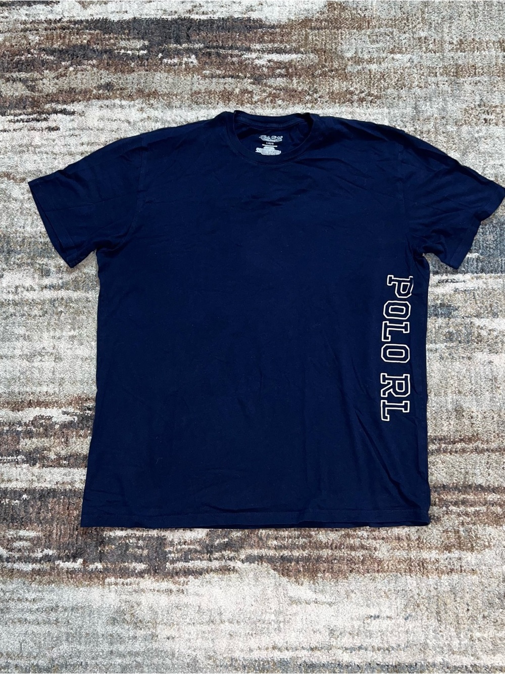 Polo Ralph Lauren Short Sleeve Logo Print Tee T-Shirt Vertical Logo